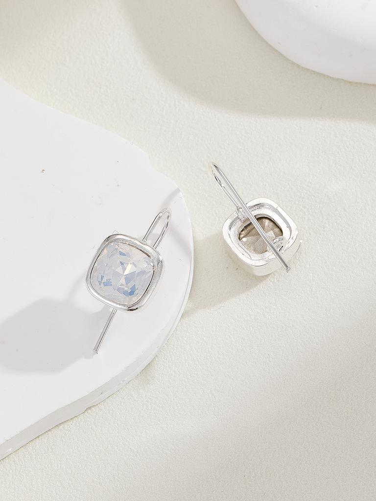 Простые квадратные подвесные серьги для женщин серебряного цвета женские украшения подарок для девушки