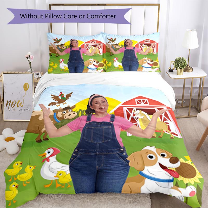 3pcs Ms. Rachel pattern bedding set duvet cover set includes duvet cover &pillowcases, perfect all season bedroom decoration & gift