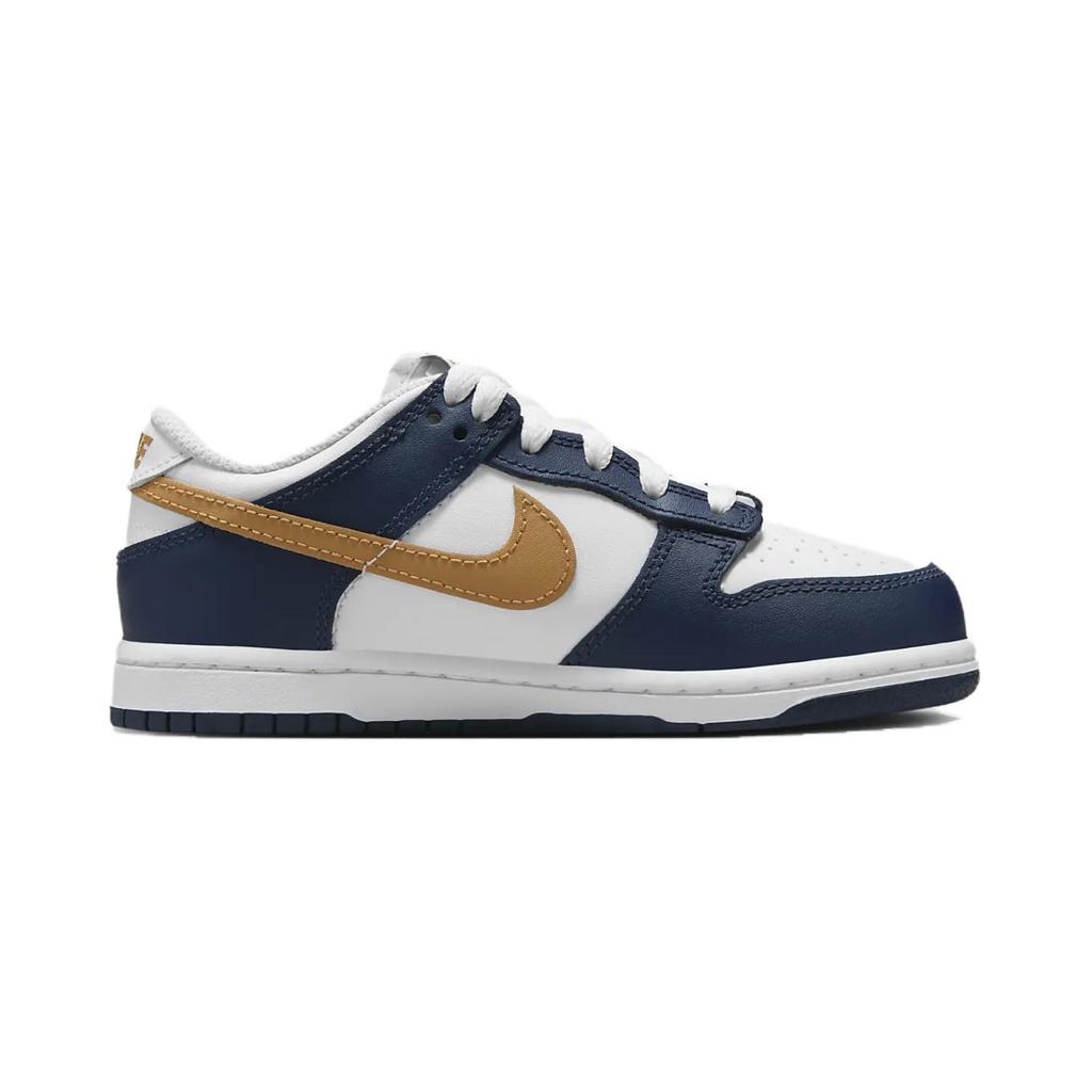 Nike Dunk Low PS Midnight Navy Wheat Kids Sneakers Blue White FB9108-111