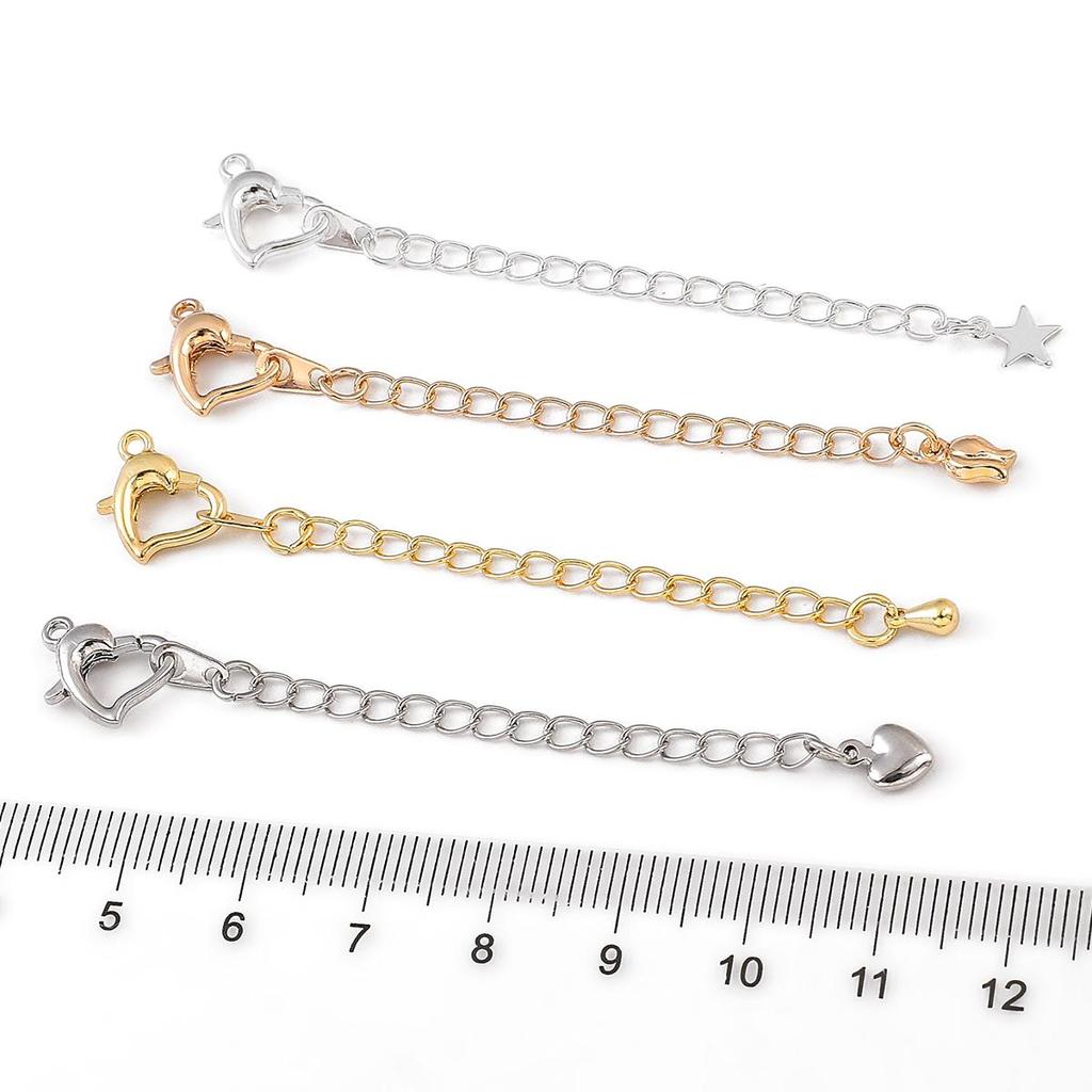 Copper Clad Iron Peach Heart Buckle Tail Chain For DIY Jewelry Making Craft Accessories