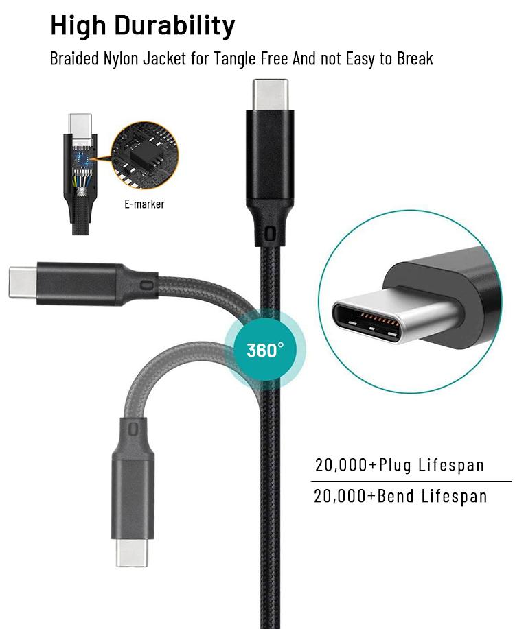 PD 20W 10Gpbs 5A Phone Charger Sata Kabel Cabos Type Fast Cargador Cables Tipo C USB Data Charging Charge Cable Computer Cables