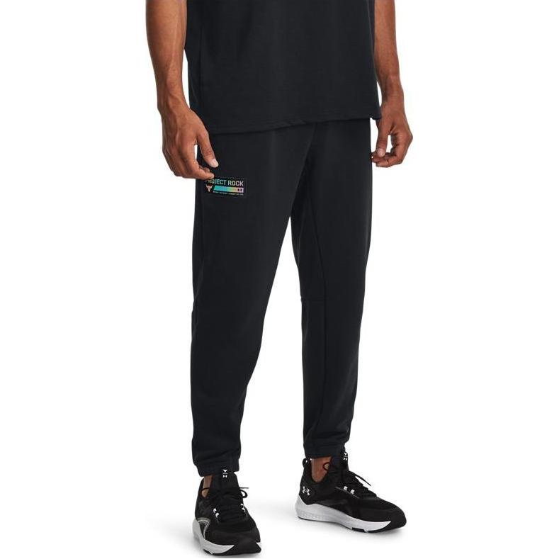 Under Armour Johnson Series однотонные эластичные зауженные трикотажные спортивные брюки мужские брюки черные 1380158-001