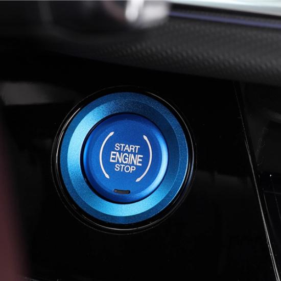 For Chevy Colorado -2025 Engine Push Switch Button Ring Trim Blue