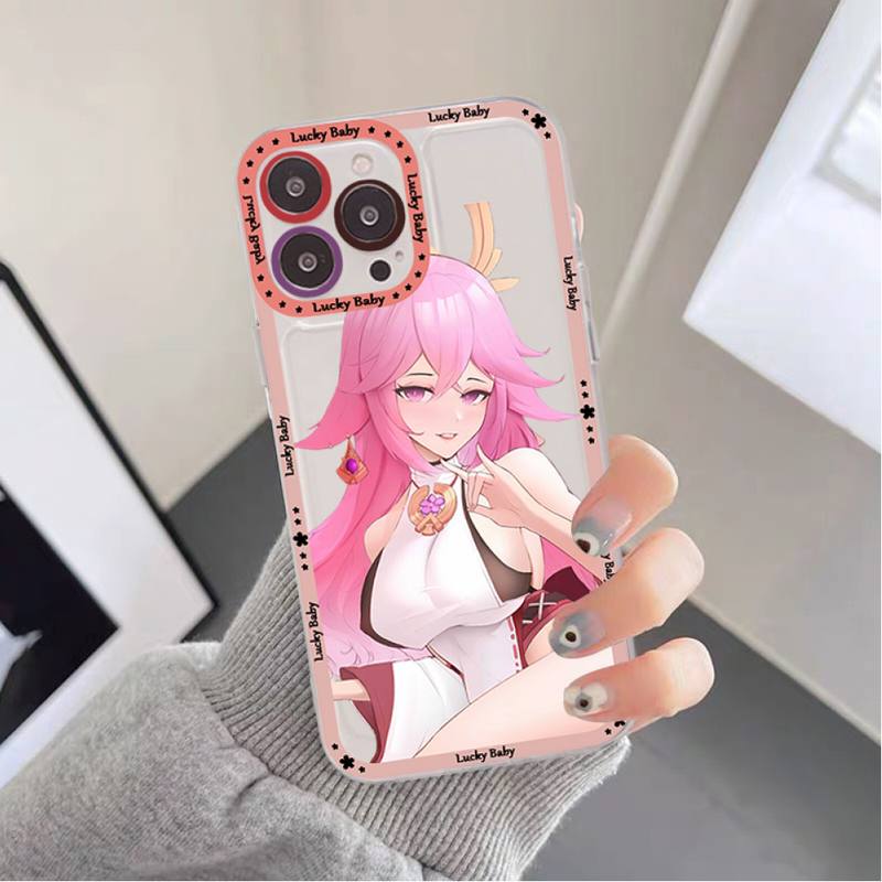 Genshin Impact Yae Miko Phone Case for iPhone 11 12 13 Mini Pro Max 14 Pro Max Case Shell
