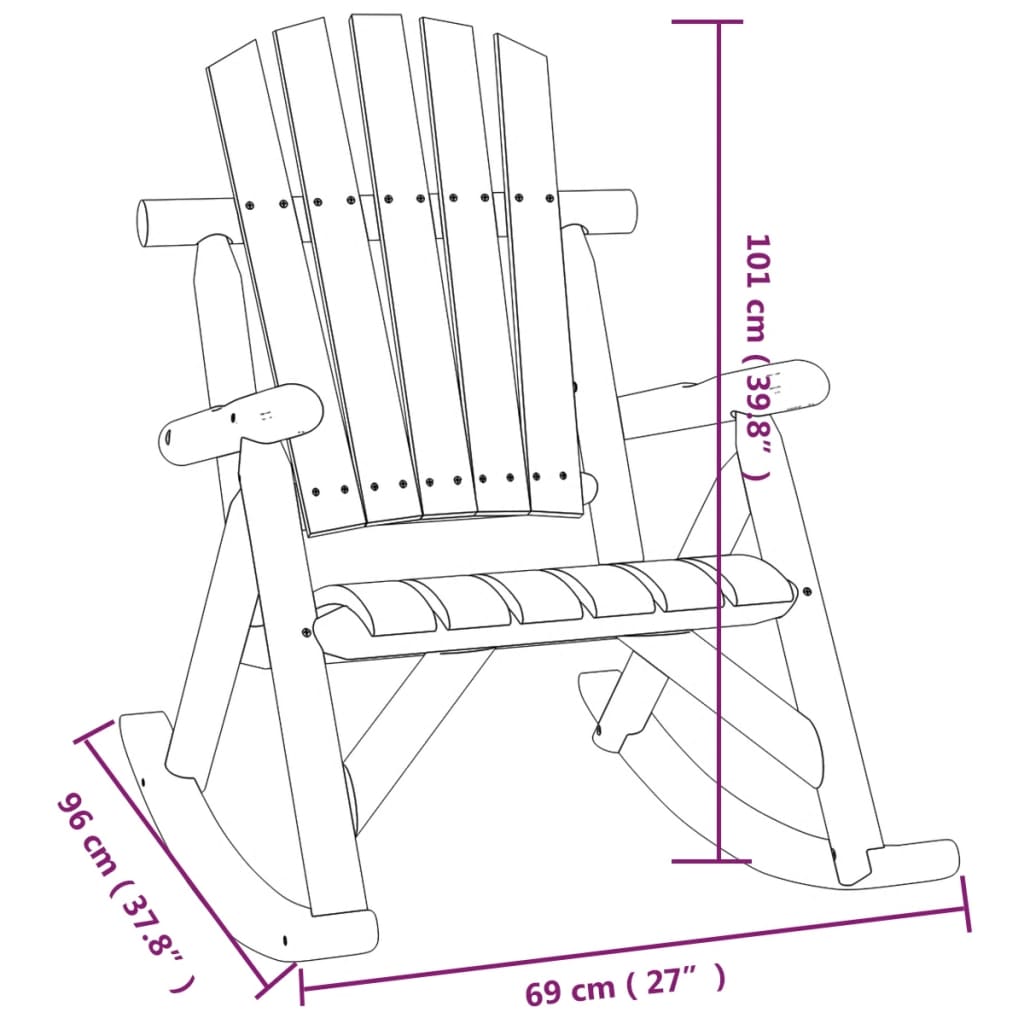 3 piece Garden Lounge Set Solid Spruce Wood