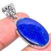 Подвеска из натурального лазурита из стерлингового серебра 925 пробы 1,65 дюйма J4Z39