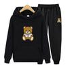 New Autumn Winter Little Bear Printed Hoodies+Pants Men Women Casual Hoodies Sweatshirt Sportswear Male Fleece Hooded Suit