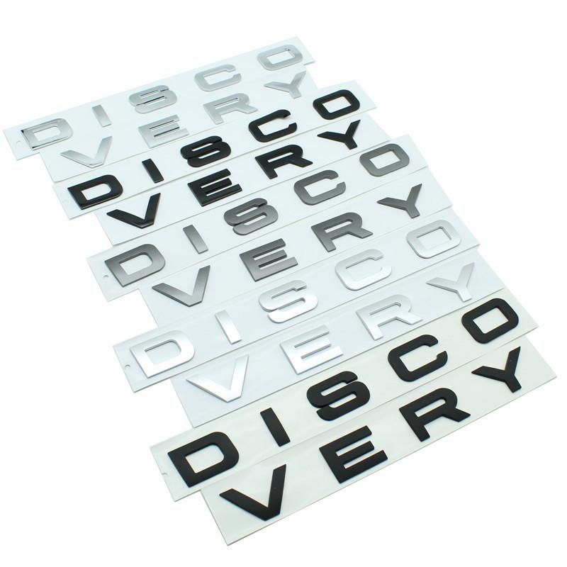 ABS буквы Discovery передний значок на капоте, эмблема, крышка заднего багажника, логотип, наклейка, наклейка для Range Rover, аксессуары для стайлинга автомобилей