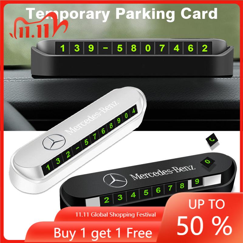 New Car Temporary Parking Card Plate Badge Car Styling Sticker For Mercedes Benz GLE63 CLS63 GLC63 W204 W205 C63 W212 W213 WXYZ1