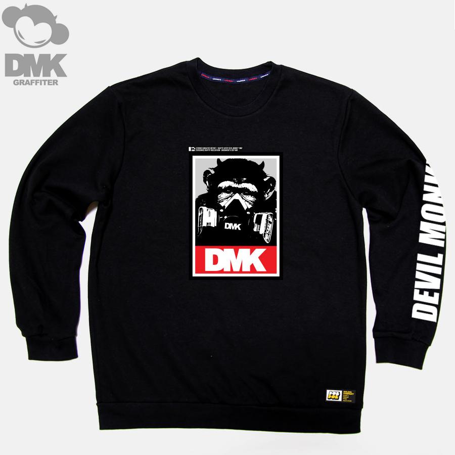 DOLDOL Dmk_Mtm_45 Graffiti Artist De Vilmonkey Dmk Extreme Character Graphic Graffiti Sweatshirt Long Sleeve
