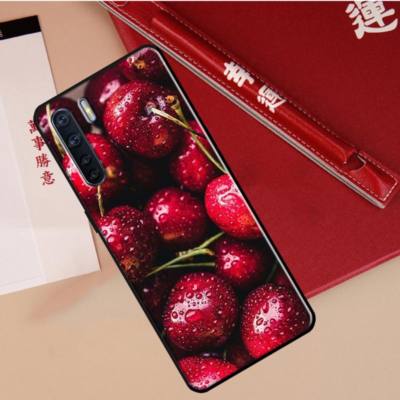 Food Fruit Red Cherry Case For Oppo A78 A38 A80 A60 A40 A18 A98 A58 A96 A76 A16 A94 A74 A54 A15 A17 A57 A77 A5 Pro