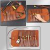 PU Tool Roll Up Pouch PU Tool Wrench Roll Chisel Bag Portable Carry Pouch Workshop Storage Woodworking Tool