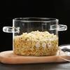 Transparent High-Temperature Glass Pot for Soup, Stews, and Noodles - Suitable for Electric, Ceramic Stoves, and Open Flame Cooking