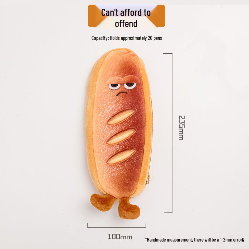 Creative Plush Bread Pencil Case - Popular Furry Stationery for Elementary & Middle School Girls, 2021 Edition