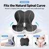 Memory Foams Seat and Back Chair Cushion with Polyester Cover, Contoured Lumbar Support, and Connected Integrated Design