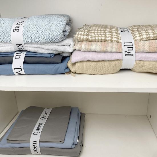 6 шт./компл., органайзер для простыни, группа Twin Full King Queen с буквами, эластичное постельное белье, держатель для хранения этикеток, ремешок для дома, товары для дома