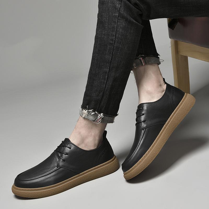 Модные весенние туфли на плоской подошве, повседневная обувь, высококачественные мужские туфли-оксфорды из натуральной кожи в британском стиле, белые туфли на шнуровке, мужская удобная деловая обувь