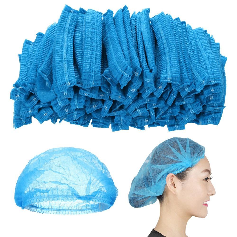 100pcs/Pack Disposable Hair Head Covers Net Bouffant Dustproof Anti Dust Caps Breathable Shower Hats