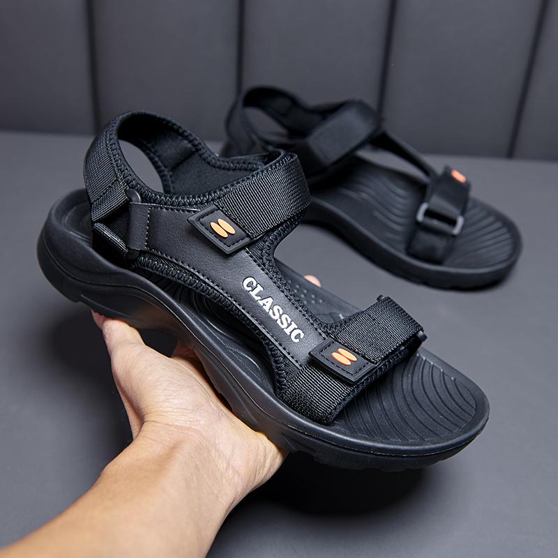 Fashion Summer Light-weight Men's Sandals Outdoor Black EVA Slip On Soft Casual Sandal Shoes For Man Sandals Zapatos Hombre Big Size 47