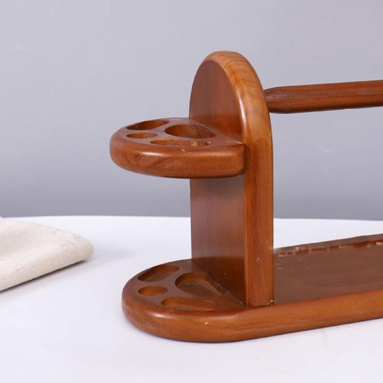 Wooden Yarn Holder Knitting Crochet Stable Yarn Spinner Smooth Rotation Wood Yarn Ball Dispenser Easy Installation Sewing Accessory Holder