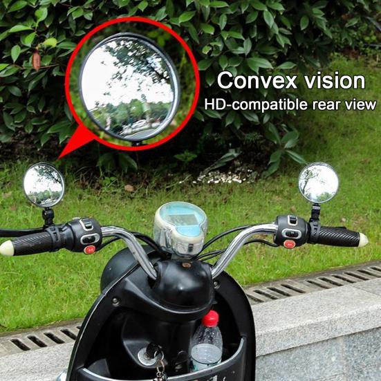 1/2 шт. вращающееся зеркало заднего вида на руль велосипеда небьющееся универсальное легкое в установке регулируемое крепление на руль выпуклое зеркало аксессуары