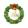Yousheng Christmas Window Clings Large Christmas Wreath Decals with Bow Bells Balls Xmas Static Stickers for Glass Holiday Home Office Stores Decor