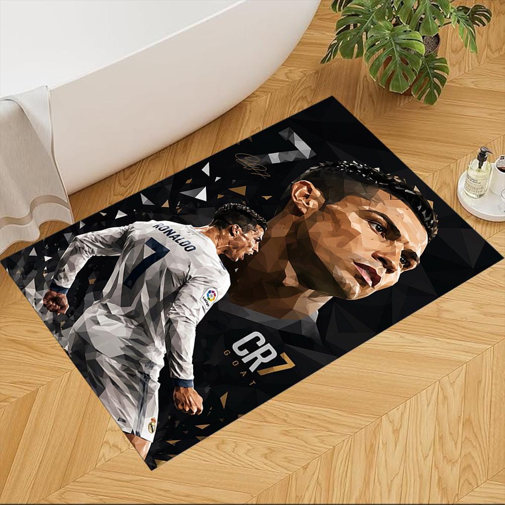 Cristiano Ronaldo Floor Mat Design for Entryway Balcony Decorate room Dining Room Antislip Carpet Decorate Offices Perfect Gift for Women/Men