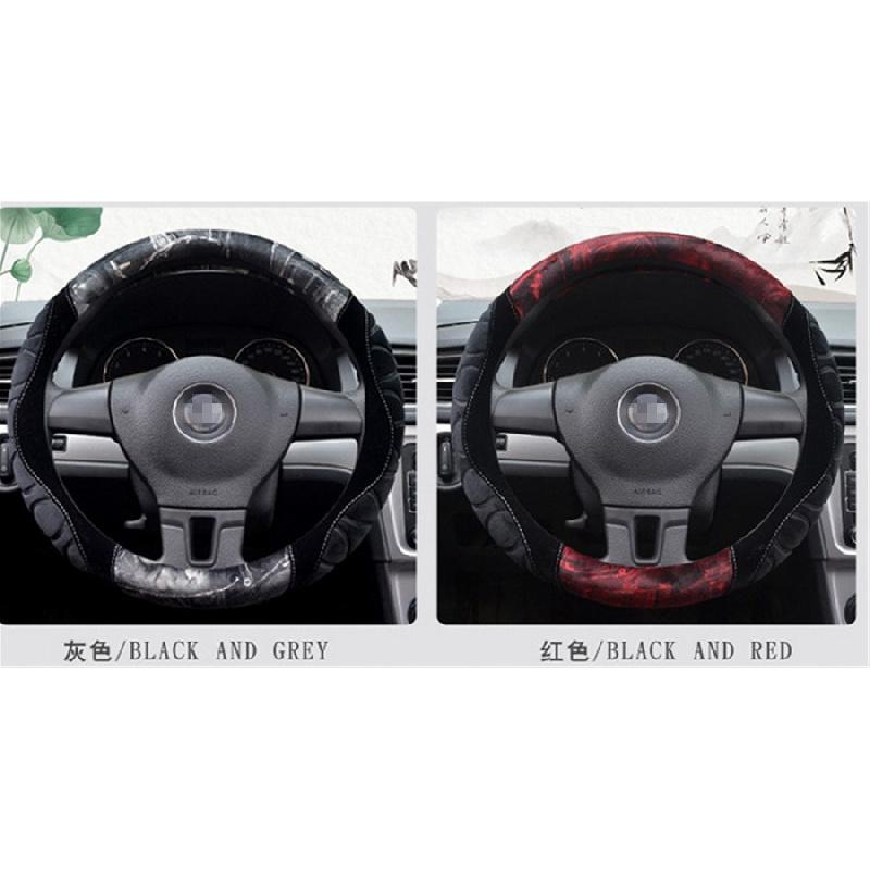 Новая универсальная короткая плюшевая оплетка на руль, флокированная, для автомобильной ручки, теплая и нескользящая