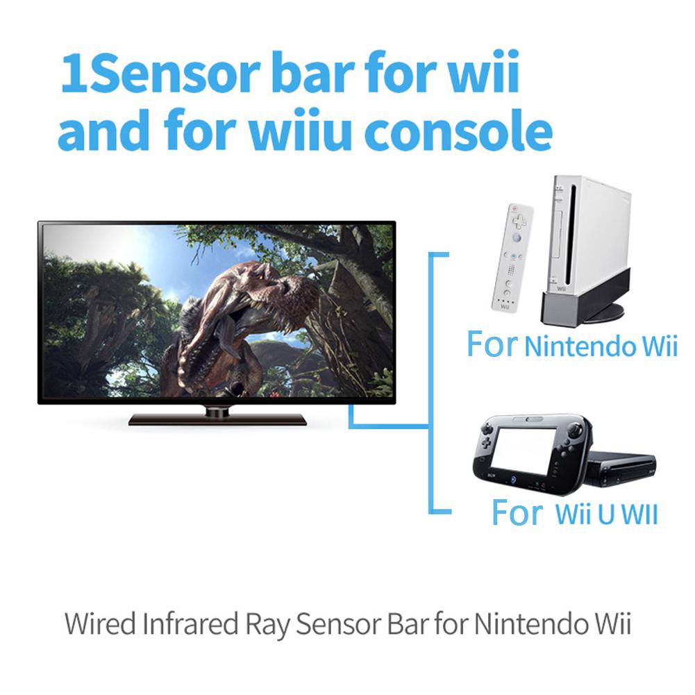 Remote Infrared Ray IR Inductor Bar with Extension Cord Wired Infrared Ray Sensor Bar Infrared IR Signal Ray for Nintendo Wii