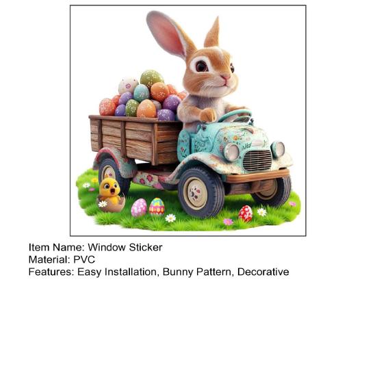 Наклейка на окно «Исцеляющая весна», декоративная пленка для окон, самоклеящаяся пленка, дизайн с пасхальным кроликом и яйцами, для окон, дверей, зеркал.