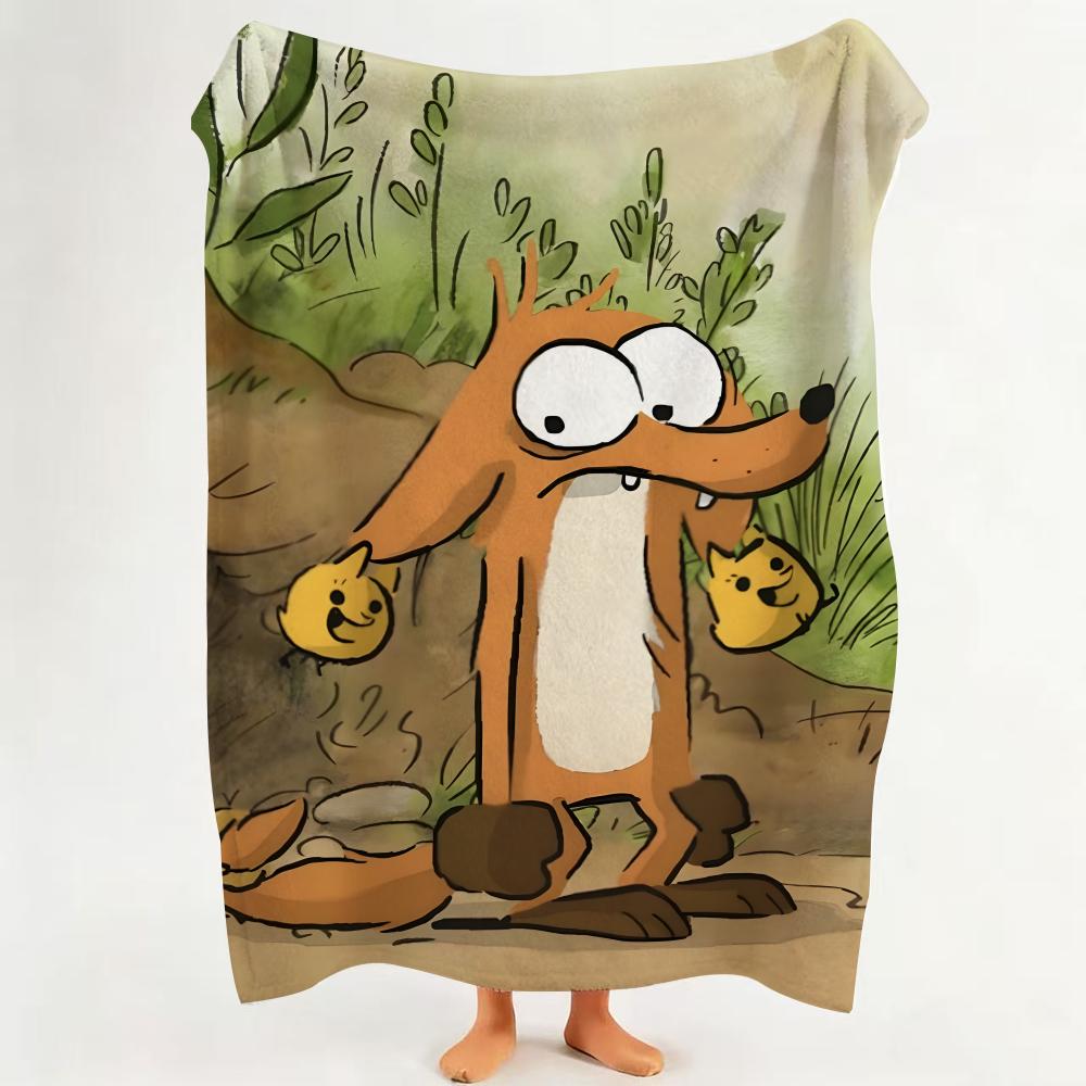 Movie T The B Big B Bad F Fox A And O Other T Tales Flannel Blanket Suitable for Sofa Living Room Bedroom
