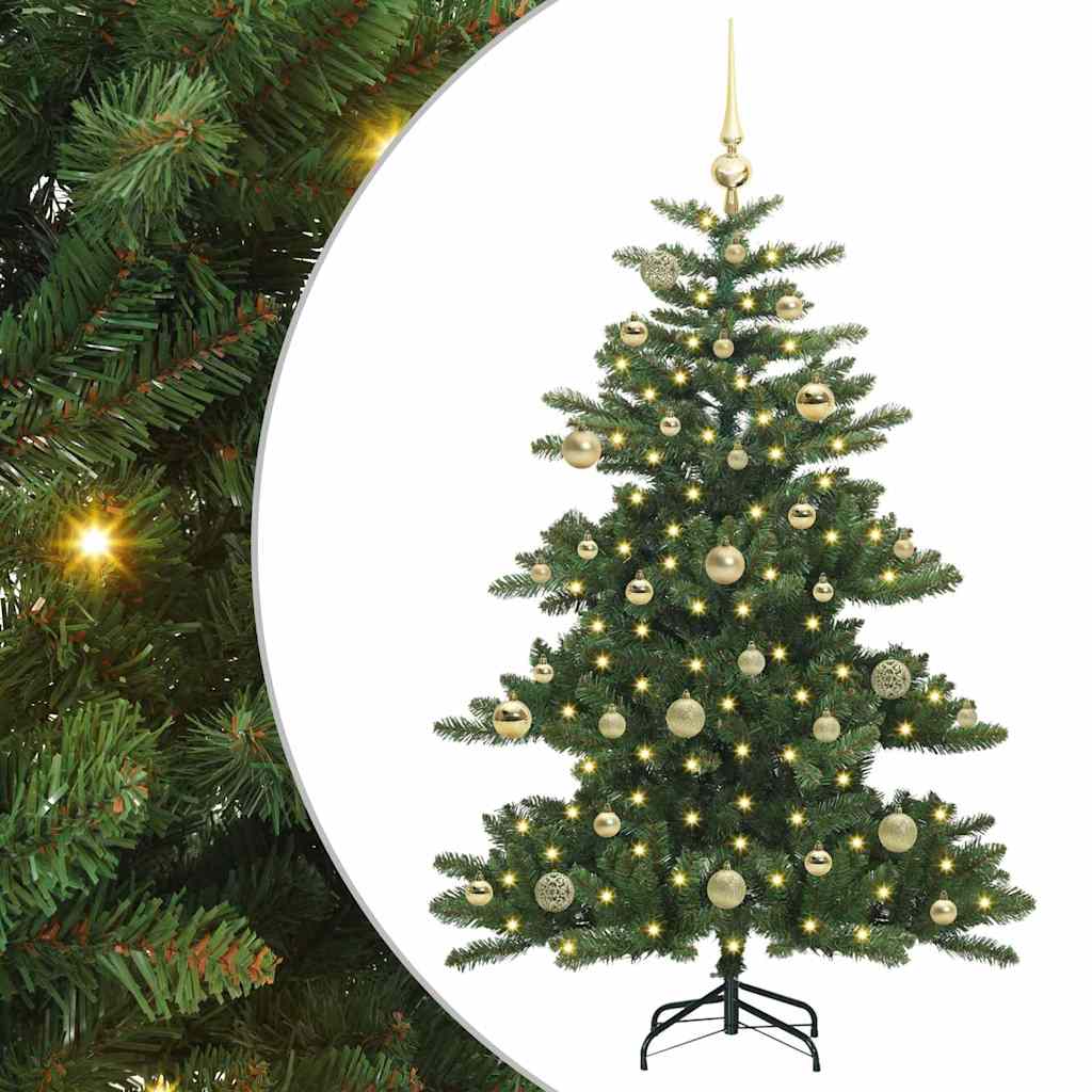 Artificial Foldable Christmas Tree Green 150 cm PVC and Steel