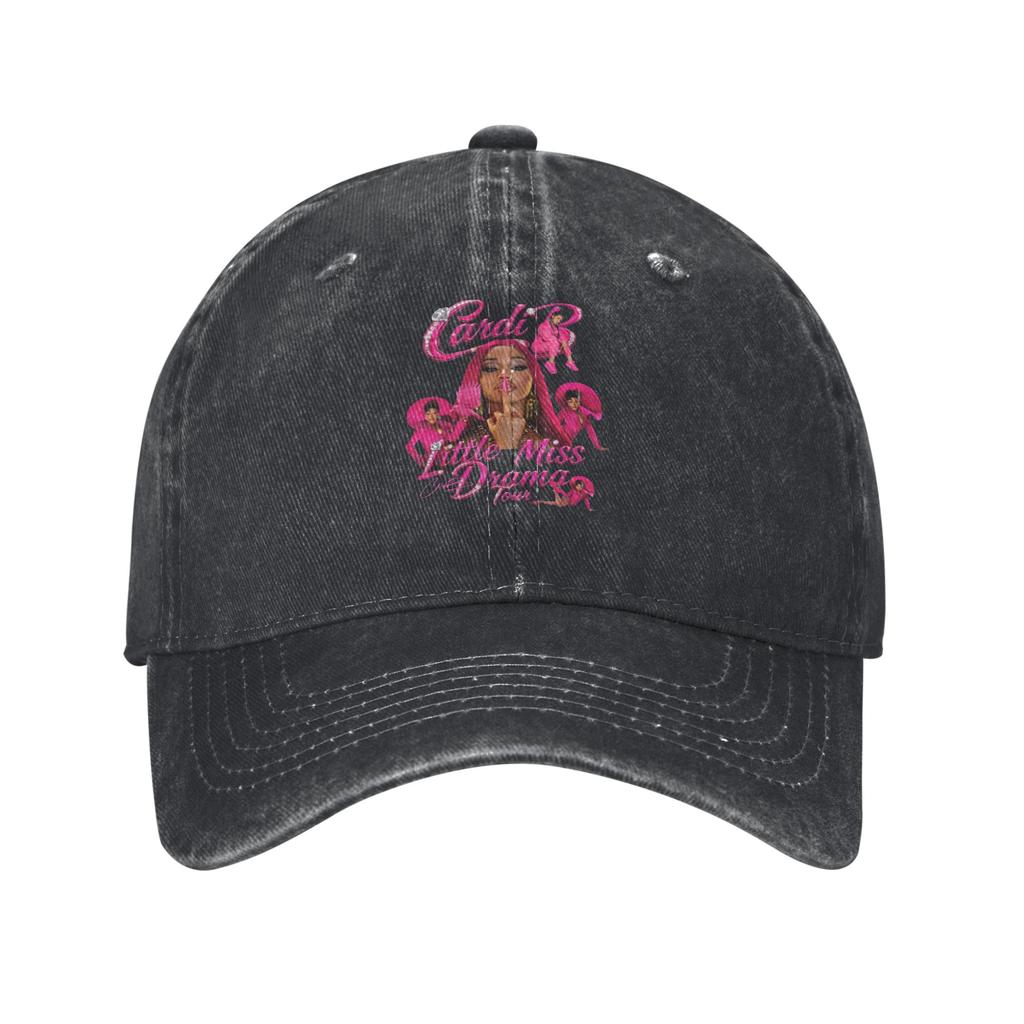 Cardi B Am I the Drama Fan Tour Vintage Distressed Baseball cap High CostPerforUnisexce People With Big Heads Hat