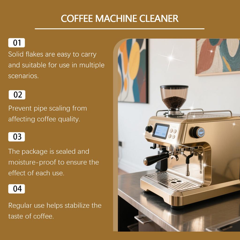 Coffee Machine Descaling Tablets, Deep Cleaning, Oil Stain And Scale Removal Tablets, Commercial And Household Universal Cleaner.