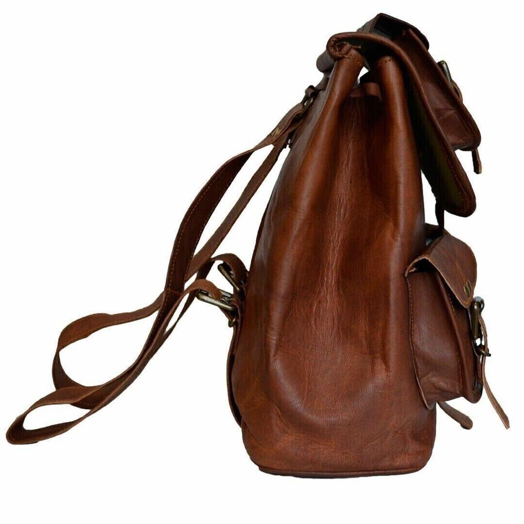 Женский рюкзак из натуральной коричневой кожи, ручной работы, дорожный рюкзак, сумка через плечо