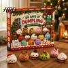 Уникальные коллекционные куклы 2026 Рождество Сжимаемая игрушка Календарь Адвента 24 дня Булочка-пельмень Календарь-антистресс Обратный отсчет