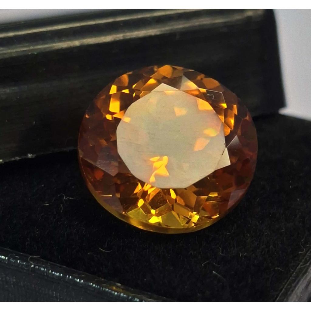 Flawless Natural Yellow Citrine 7-9 Ct Round Cut Certified Loose Gemstone
