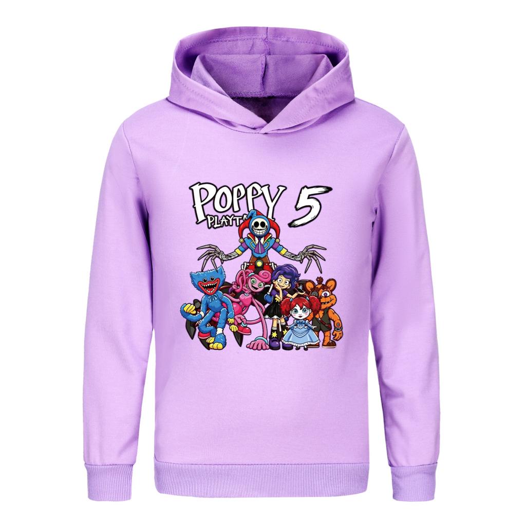 Poppy playtime children's hooded sweatshirt trousers casual sports suit 5707