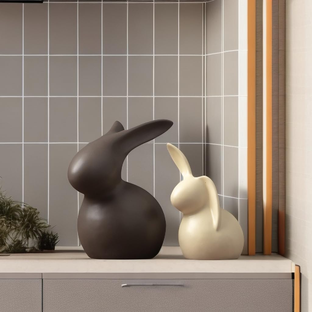 RemeeHi Интерьер Скандинавский Стиль Керамическая Фигурка Кролика Милый Кролик Разные Товары Свадебный Подарок Подарок на Новоселье Кролик Памятный Подарок