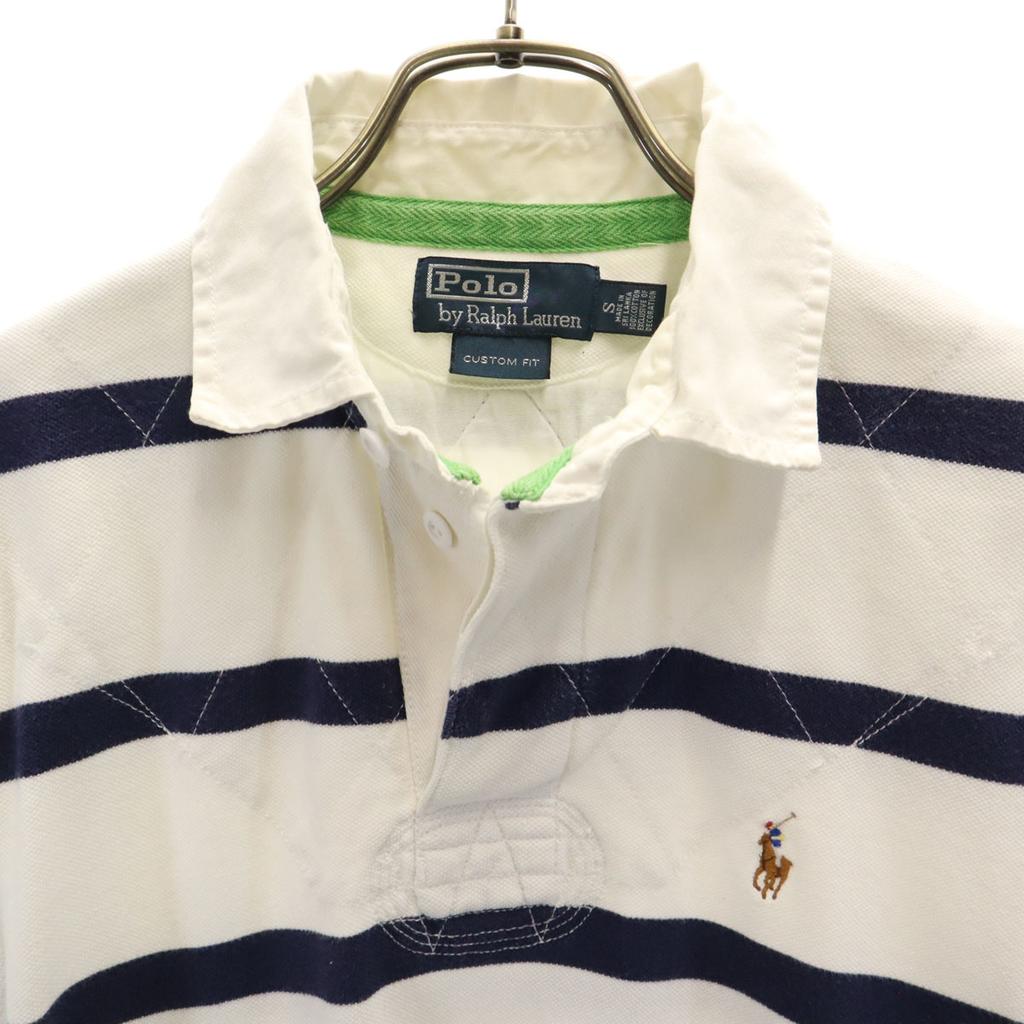 Поло от Ralph Lauren с узором в полоску, с коротким рукавом, CUSTOM FIT, размер L, мужское, б/у