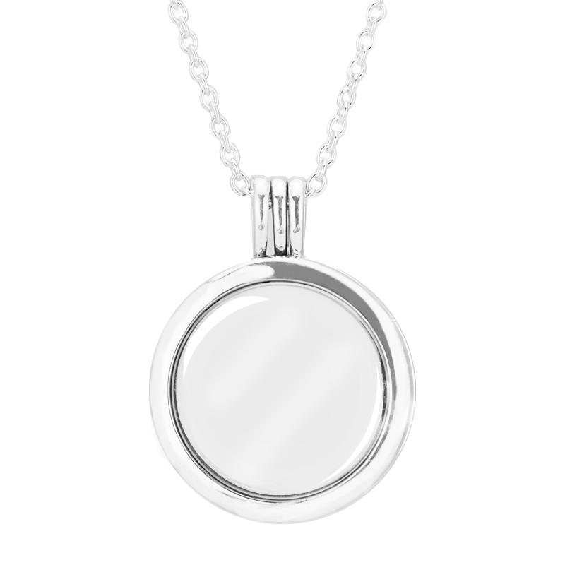 Authentic 925 Sterling Silver Large Floating Locket Pendant Necklace for Women Fine Jewelry 75cm Chain Adjustable