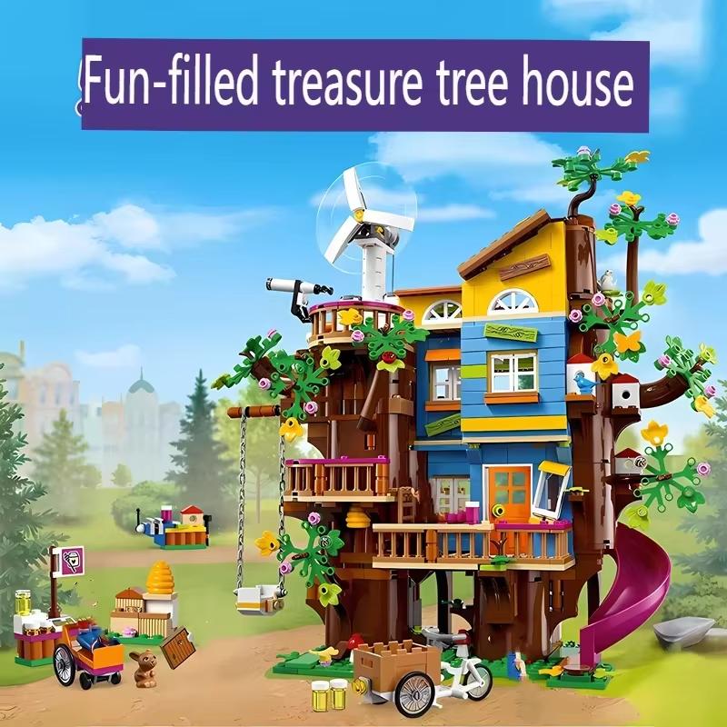Серия «Дружба» Хорошая подруга Девочка Строительные блоки Дружба Дом на дереве Вилла Слайд Детские игрушки Подарок
