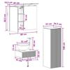 Bathroom Cabinet Set 4 pcs Smoked Oak