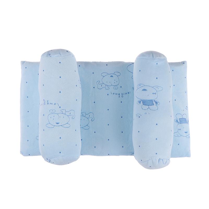 Infant Cotton Soft Pillow Prevent Flat Head Anti Roll Cushion Sleeping Support