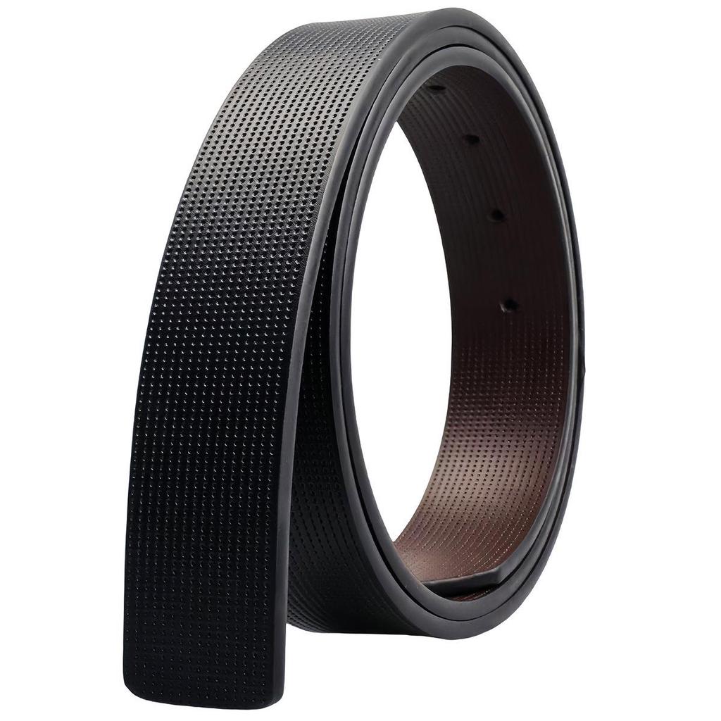 Мужской двухслойный кожаный ремень 3,5 см с автоматической пряжкой