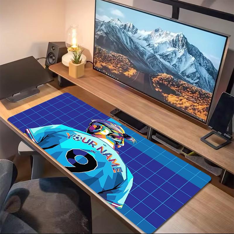 Haaland Custom Name Large Size Mouse Pad Large Gaming Table Cushion Nonslip Laptop Tablet Big Mousepad Xxl Mat Mini Pc Playmat With Lock Edge Custom N