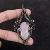 Rose Quartz Pendant Copper Wire Wrapped Jewelry Handmade Pendant Gemstone Copper Pendant For Gift Rose Quartz Jewelry Wire Wrapped Pendant