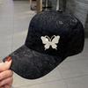 Бейсбольная кепка Diamond Butterfly, женская весенне-летняя универсальная солнцезащитная кепка и козырек от солнца, кружевная кепка с утиным язычком