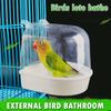 Bird Water Bath Tub For Pet Bird Hanging Bowl Parrots Parakeet Birdbath