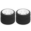 4Pcs 65mm Non Slip RC Rubber Tires Wheel Upgrade Accessory Fit for WPL D12 1 10 (012W)